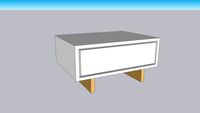 PRADDY MOOD Comodino rettangolare in legno