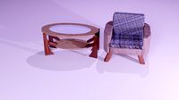 Sofa and armchair
