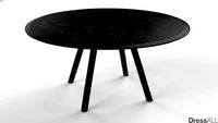 Mesa Ø1200 Preto Via Lactea