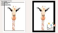 Betsy Decor - Quadro Aquarela Girafa