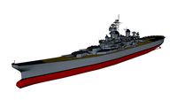 USS iowa class battleship 80s version