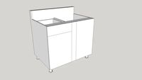 Bar-backed Blind Corner Base Cabinet-1door/1drawer
