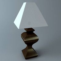 Wooden Table Lamp 3D Model