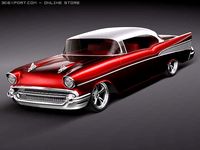 Chevrolet BelAir 1957 custom lowrider 3D Model
