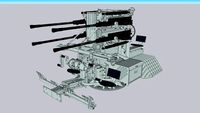 20 mm Flakvierling C/38 Anti-Aircraft Gun Naval Kriegsmarine quadruple