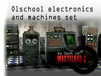 Oldschool electronics and machines set