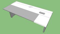 GABINETE EXEC. BIVAR LONGO PÉ PAINEL TOMADA DIREITA 220 X 100CM