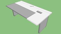 GABINETE EXEC. BIVAR LONGO PÉ PAINEL TOMADA DIREITA 200 X 100CM