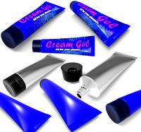 Tube with cover universal mockup