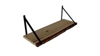 regalraum NATURE+LOOP Regal Lederriemen 60x20 cm eiche Rinde/braun
