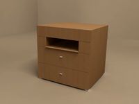 Lodge nightstand by Molteni 3D Model