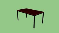 Mesa de Jantar Retangular Riviera Art Panta Preto Castanho Rústico