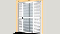 Porta balcão 2 folhas de correr com travessa 1,60 x 2,10