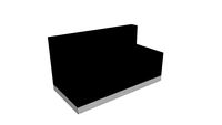 Black Leather Melrose Loveseat