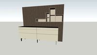 Sideboard with panel and shelf Cubo Sudbrock GHD