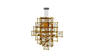 PENDENTE NILO DE METAL DOURADO COM PEDRAS CH-2091-2 - CHANDELIE ILUMINAÇÃO