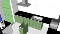 cozinha em processo de criação