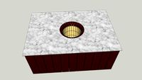 Big Tonir tandoor BBQ shamot bricks and stone top
