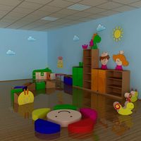 Nursery furniture set 3D Model