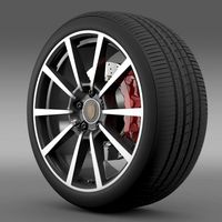 Porsche 911 Carerra 4S wheel 3D Model