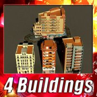 3D Models Building Collection 49  52 3D Model