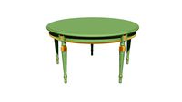 MESA REDONDA CAMBREDGE VERDE CELADON DOURADO (6363) - Center Festas