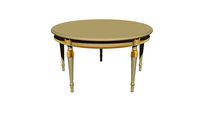 MESA REDONDA CAMBREDGE CAPUCCINO DOURADO (6817) - Center Festas