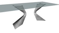 81924 Table Gloria Chrome 200x100cm