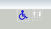 Sinalização WC Masc. Fem e PNE