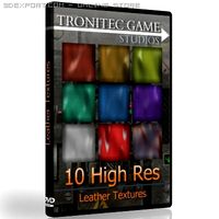 10 High Res Leather Textures 3D Model