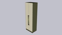 Quarto Henn - Exclusive - Roupeiro 02 Portas 2405x800x540