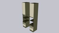 Quarto Henn - Exclusive - Criado-Mudo 03 Portas 2405x400x540