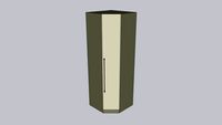 Quarto Henn - Exclusive - Canto Oblíquo 01 Porta 2405x815x815