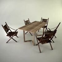 Table with chairs 3D Model