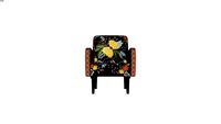 DARIO - Fauteuil en velours noir brod REF 187019 PRIX 499