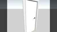 Door with architrave