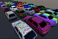LOW POLY 3D VEHICLES CRAZY COLORS PACK