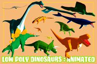 Low Poly Dinosaurs : Animated