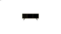 JAGGER - Buffet enfilade 2 portes 3 tiroirs en manguier massif noir REF 176126 PRIX 899