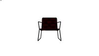 DARYL - Fauteuil en cuir marron REF 175820 PRIX 499