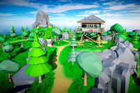 Tower Lookout Low Poly