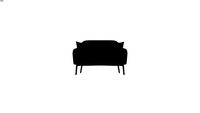 SACHA - Banquette 2 places en velours bleu nuit REF 175540 PRIX 399