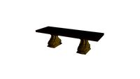 MESA RETANGULAR ZURIQUE 3.00M COLUNAS VERDE CELADON (7097, 7096) - Center Festas