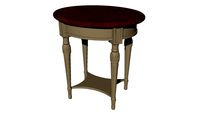MESA LATERAL OVAL DERBY CAPUCCINO (7766) - Center Festas