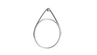 George Mirror 24cm White