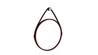 George Mirror 24cm Brown.