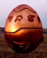 Low poly and high poly strange relic precursor orb