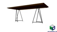 MESA RETANGULAR PÉ CAVALETE PASCAL 190CM X 90CM
