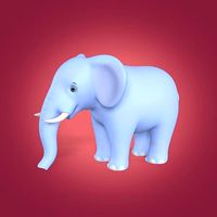 Cartoon Elephant with FK and IK Rigging