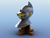 Medieval Knight Helmet 3D Model